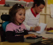 Ayesha using a computer