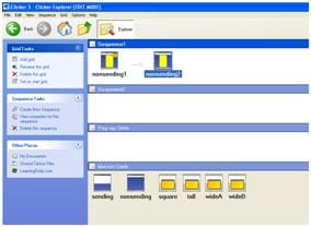 Clicker Explorer in edit mode